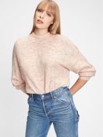 Waffle-Stitch Mockneck Sweater - thumbnail