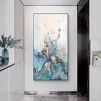 Hand painted Abstract Golden High Mountains Oil Painting On Canvas Home Living Room Pictures Modern Wall Art Paintings For Home Wall No Frame Lightinthebox - thumbnail