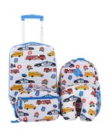 Travelers Club 5 Pieces Kids Luggage Set with 360Â° 4 Wheel Spinner System Fire Brigades
