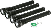 Krypton Rechargeable Led Flashlight 4 Pieces Set Black - KNFL5404