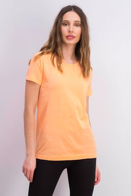 Womens Seamless Space-dye T-shirt Neon Orange Womens Seamless Space-dye T-shirt Neon Orange