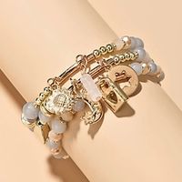 Women's Bead Bracelet Fancy Fashion Moon Sweet Heart Elegant Fashion Tassel Alloy Bracelet Jewelry Gold For Party Evening Gift Birthday Lightinthebox - thumbnail