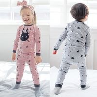 Cat Print Boys Girls Pajama Set