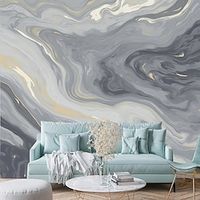 Grey Marble Wallpaper Mural  Wall Covering Sticker Peel and Stick Removable PVCVinyl Material Self AdhesiveAdhesive Required Wall Decor for Living Room Kitchen Bathroom Lightinthebox - thumbnail