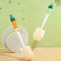 Washing Cup Brush Long Handled Household Sponge Cup Brush Nursing Bottle Brush Water Cup Brush Cleaning Carrot Sponge Brush Lightinthebox - thumbnail