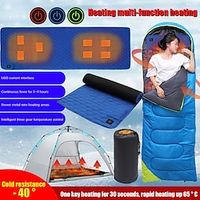 USB Heating Sleeping Mat 7 Zone Areas Insulation Camping Heated Sleeping Mattress Sleeping Bag Pad Electric Warmer Adjustable Temperature Outdoor Camping Equipment Cushion Winter Tent Thermal Mat Lightinthebox - thumbnail