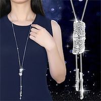 Korean Version Of Autumn And Winter Crystal Sweater Chain Necklace Wholesale High-end Women's Long Chain Versatile Tassel Pearl Pendant With Accessories Lightinthebox - thumbnail