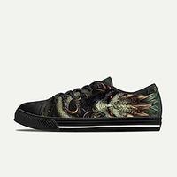 Men's Sneakers Print Shoes Plus Size Classic Casual Outdoor New Year Daily Canvas Comfortable Slip Resistant Lace-up Green Lightinthebox - thumbnail