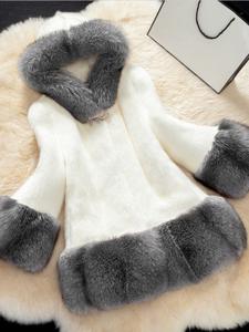 Fashion Hooded Faux Fur Coat