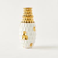 Textured Ceramic Vase - 12x27 cms