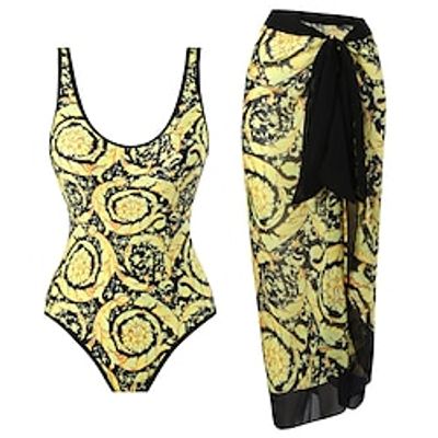 Women's Swimwear One Piece Beach Bottom 2 Piece Normal Swimsuit 2 Piece Printing Floral Yellow Blue Green Bodysuit Bathing Suits Sports Beach Wear Holiday Lightinthebox Women's Swimwear One Piece Beach Bottom 2 Piece Normal Swimsuit 2 Piece Printing Floral Yellow Blue Green Bodysuit Bathing Suits Sports Beach Wear Holiday Lightinthebox