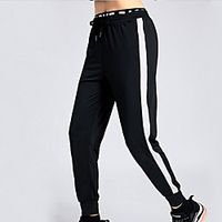 Women's High Waist Sweatpants Joggers Athletic Bottoms Drawstring Spandex Winter Fitness Gym Workout Running Jogging Exercise Quick Dry Moisture Wicking Breathable Normal Sport Color Block Black Lightinthebox - thumbnail