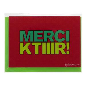 Mukagraf Merci Ktiiir Greeting Card (10.3 x 7.3cm)