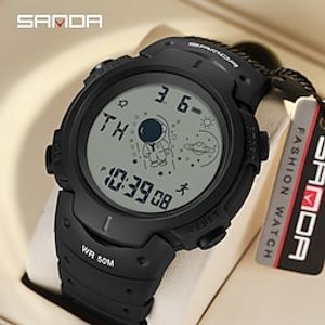 SANDA Men Digital Watch Outdoor Fashion Casual Wristwatch Luminous Stopwatch Alarm Clock Calendar TPU Watch miniinthebox