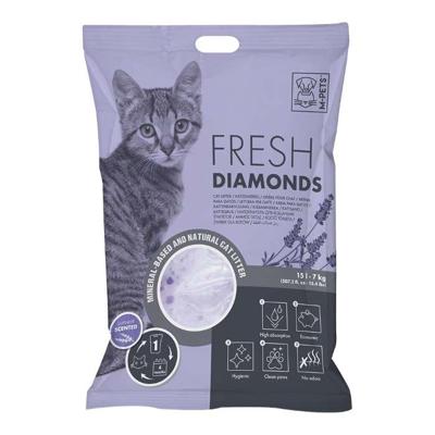 M-Pets Fresh Diamonds Silica Gel Cat Litter Lavender Scented 15L