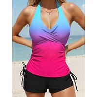 Women's Swimwear Tankini 2 Piece Swimsuit Ombre Vacation Lightinthebox - thumbnail