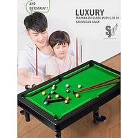 Mini Pool Table Tabletop Desktop Billiards Snooker Game with 2 Sticks  Balls Home Office Desk Stress Relief Games Lightinthebox - thumbnail