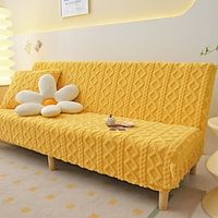 Stretch Futon Sofa Slipcover Armless Sleeper Sofa Bed Cover Furniture Protector Without Armrests Soft with Elastic Bottom for Kids Lightinthebox - thumbnail