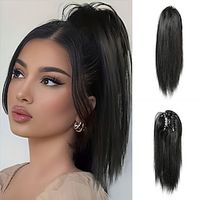 Drawstring Ponytails Women / Classic / Easy dressing Synthetic Hair Hair Piece Hair Extension Straight 16 inch Valentine's Day / Party Evening / Party / Evening Lightinthebox