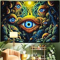 Trippy Eyes Hanging Tapestry Wall Art Large Tapestry Mural Decor Photograph Backdrop Blanket Curtain Home Bedroom Living Room Decoration miniinthebox - thumbnail