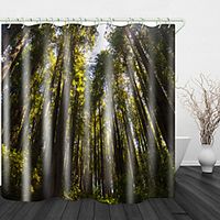 Towering Woods Digital Printing Shower Curtain Shower Curtain Shower Curtains amp; Hooks Modern Polyester New Design 72 Inch miniinthebox - thumbnail