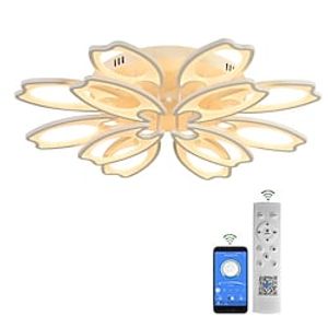 LED Ceiling Light Modern Floral Design 591215 Heads Personalized Acrylic Ceiling LED Light APP Control With Remote Control Modern Simple Ceiling Light Living Room AC220V AC110V Flower Design Lightinthebox