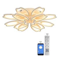 LED Ceiling Light Modern Floral Design 591215 Heads Personalized Acrylic Ceiling LED Light APP Control With Remote Control Modern Simple Ceiling Light Living Room AC220V AC110V Flower Design Lightinthebox - thumbnail