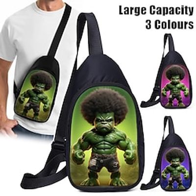 Men's Crossbody Bag Shoulder Bag Chest Bag Polyester Outdoor Daily Holiday Zipper Print Large Capacity Lightweight Multi Carry Character Red Blue Green Lightinthebox