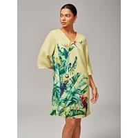 V-neck Floral Print Loose Mini Dress