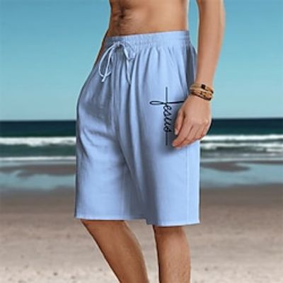 Men's Shorts Summer Shorts Beach Shorts Print Drawstring Elastic Waist Cross Comfort Breathable Short Outdoor Holiday Going out Cotton Blend Hawaiian Casual Black White miniinthebox Men's Shorts Summer Shorts Beach Shorts Print Drawstring Elastic Waist Cross Comfort Breathable Short Outdoor Holiday Going out Cotton Blend Hawaiian Casual Black White miniinthebox
