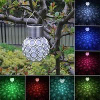 Solar Ball Garden Hanging Outdoor Landscape LED Lamp Color Change Yard Light