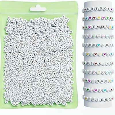800pcs 28 Styles Letter Beads Colorful Smiling Face Beads Heart Beads Kit For DIY Bracelets Necklace Earrings Handicrafts Small Business Jewelry Making Supplies Lightinthebox 800pcs 28 Styles Letter Beads Colorful Smiling Face Beads Heart Beads Kit For DIY Bracelets Necklace Earrings Handicrafts Small Business Jewelry Making Supplies Lightinthebox