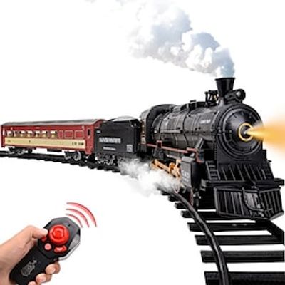 Christmas Train Deluxe Remote Control Children's Train Set - Christmas Toy Gift for - Model Railroad Train Set with Steam Train and Tracks - Perfect for 4 5 6 7 8 9 10 11 12 Year Olds Lightinthebox