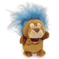 Godog Silent Squeak Crazy Hairs Lion With Chew Guard Technology Durable Plush Dog Toy Large