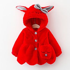 jackets 2021 ears plush baby jacket christmas sweet princess girls coat winter warm hooded outerwear toddler girl clothes 3y Lightinthebox