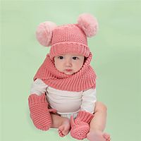 3 sets Toddler Unisex Active Sweet Daily Wear Festival Solid Colored Knitted Acrylic Scarf, Hat Glove Sets Blushing Pink Gray Khaki Lightinthebox 3 sets Toddler Unisex Active Sweet Daily Wear Festival Solid Colored Knitted Acrylic Scarf, Hat Glove Sets Blushing Pink Gray Khaki Lightinthebox