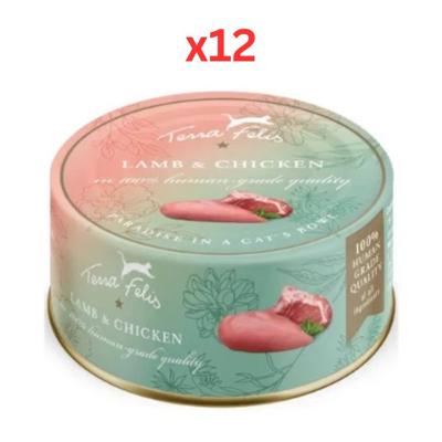 Terra Felis Lamb & Chicken Cat Wet Food 80G (Pack of 12) Terra Felis Lamb & Chicken Cat Wet Food 80G (Pack of 12)