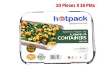 Hotpack Aluminium Container Base With Lid 10 Pieces - HSM83120