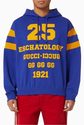 '25 Gucci Eschatology & Blind for Love 1921 ' Print Hoodie in Cotton Jersey '25 Gucci Eschatology & Blind for Love 1921 ' Print Hoodie in Cotton Jersey