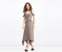 lissa asymmetrical slip dress