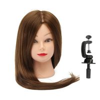 30" Hair Training Model Head Hairdresser Practice With Clamp