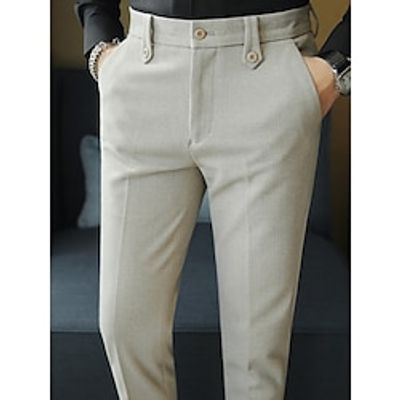 Men's Dress Pants Winter Pants Trousers Suit Pants Tweed Pants Pocket Plain Comfort Breathable Outdoor Daily Going out Fashion Casual Black Brown miniinthebox Men's Dress Pants Winter Pants Trousers Suit Pants Tweed Pants Pocket Plain Comfort Breathable Outdoor Daily Going out Fashion Casual Black Brown miniinthebox