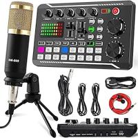 DJ Equipment Microphone Sound Card Console Studio Sound Card Kit Cable Phone Mixing Computer Live Voice Mixer F998 Sound Card Lightinthebox