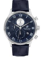 Beverly Hills Polo Club Men's JP15 Movement Watch, Multi Function Display and Leather Strap, Dark Blue - BP3371X.399 Beverly Hills Polo Club Men's JP15 Movement Watch, Multi Function Display and Leather Strap, Dark Blue - BP3371X.399