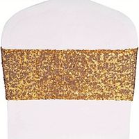 2pcs Stretch Sequin Chair Sashes Chair Bands One-Sided Sequins Decor For Hotel Wedding Reception Party Event Chair Cover Lightinthebox - thumbnail