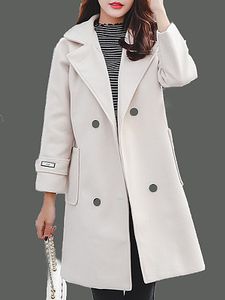 Mid-length woolen coat