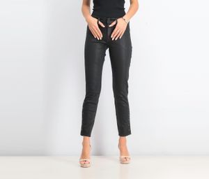 Womens Mid Rise Inner Cozy Favorite Jeggings  Coated Black