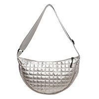 Women's Crossbody Bag Hobo Bag Cotton Daily Large Capacity Foldable Lightweight Plaid Silver Dark Grey Black miniinthebox
