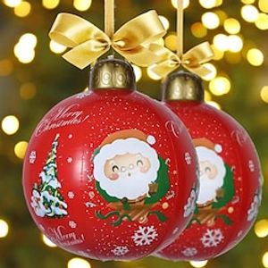 24 PVC Inflatable Christmas Ball with LED Light 60CM Large Outdoor Decorated Ball with Remote and Air Pump for Garden Pool Decoration Lightinthebox