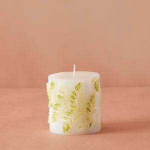 Tropical Watercolour Collection Leaf Pillar Candle - 240 gms